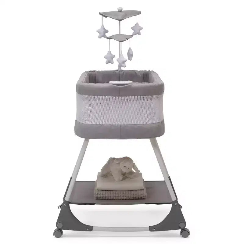 Culla a dondolo per bambini Shooting Star con rete traspirante - Platinum
