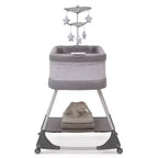 Culla a dondolo per bambini Shooting Star con rete traspirante - Platinum