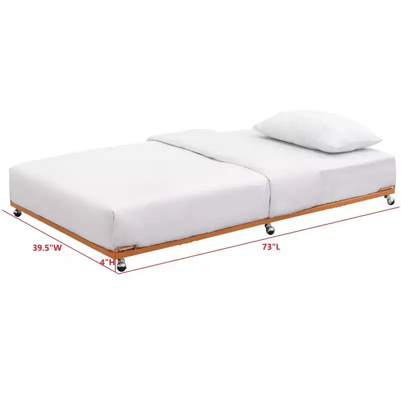 Struttura letto estraibile singola in metallo con piattaforma per divano letto e doghe in acciaio