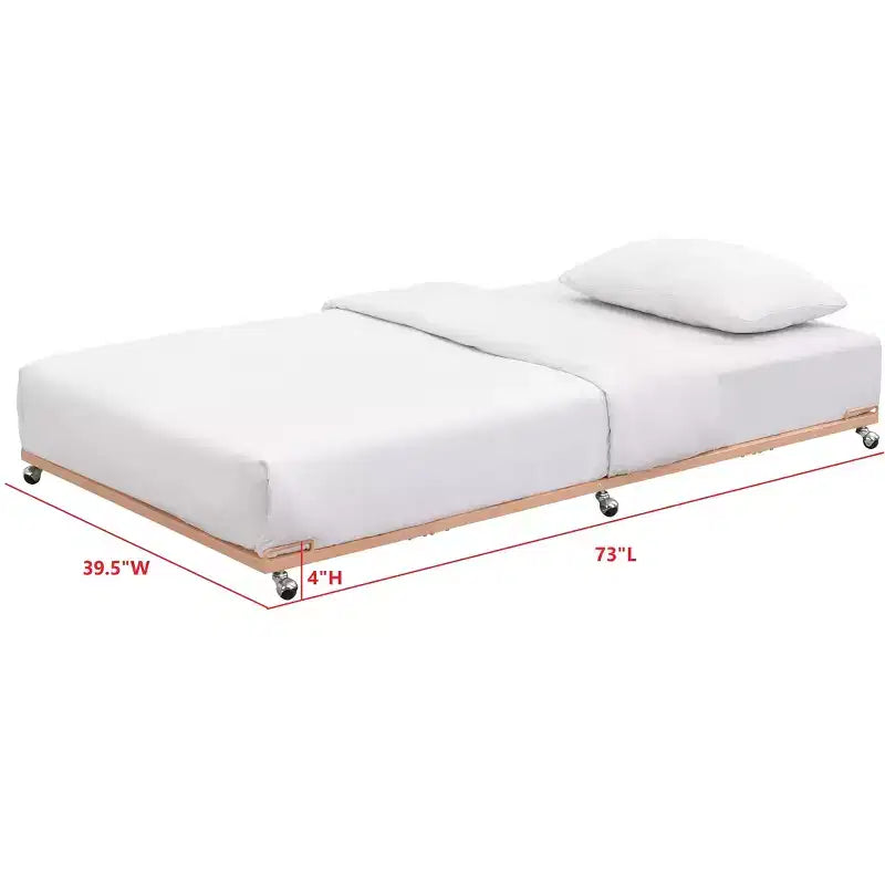 Struttura letto estraibile singola in metallo con piattaforma per divano letto e doghe in acciaio