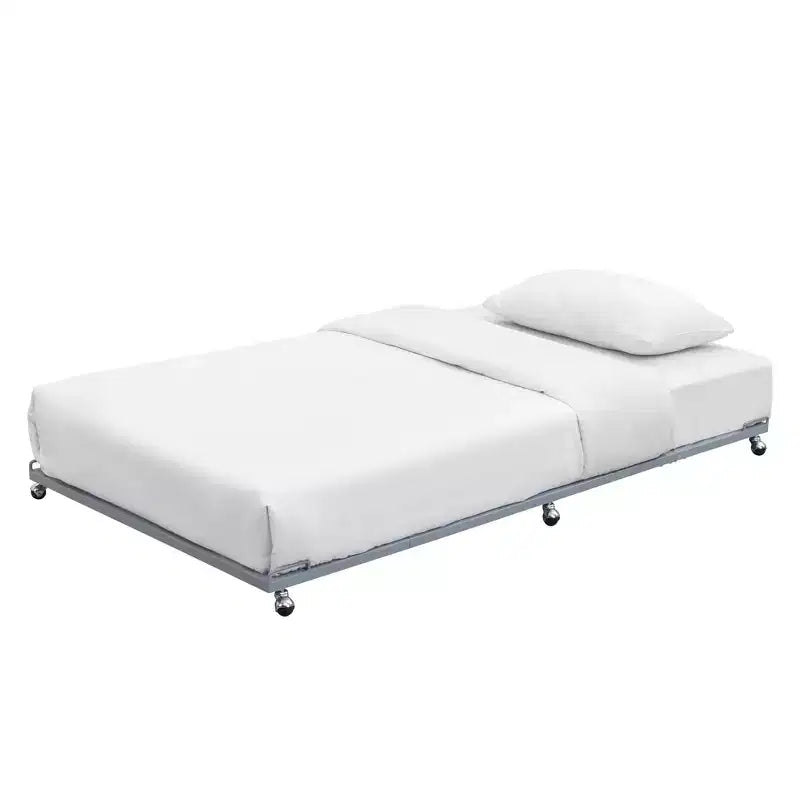 Struttura letto estraibile singola in metallo con piattaforma per divano letto e doghe in acciaio