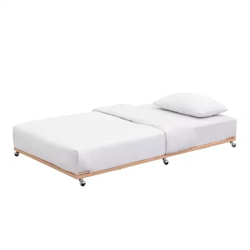 Struttura letto estraibile singola in metallo con piattaforma per divano letto e doghe in acciaio