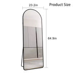 Specchi a figura intera da pavimento, cornice ad arco in lega di alluminio per bagno, camera da letto, portico, negozio di abbigliamento