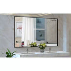 Specchio Moderno con Cornice Nera per Bagno: Grande, in Alluminio, da Parete, Verticale/Orizzontale