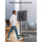 PERLESMITH Carrello TV Mobile con Ruote per TV LCD/LED/OLED da 23-60 pollici, Ripiano Regolabile in Altezza, Supporta fino a 45 kg, VESA Max 400x400mm