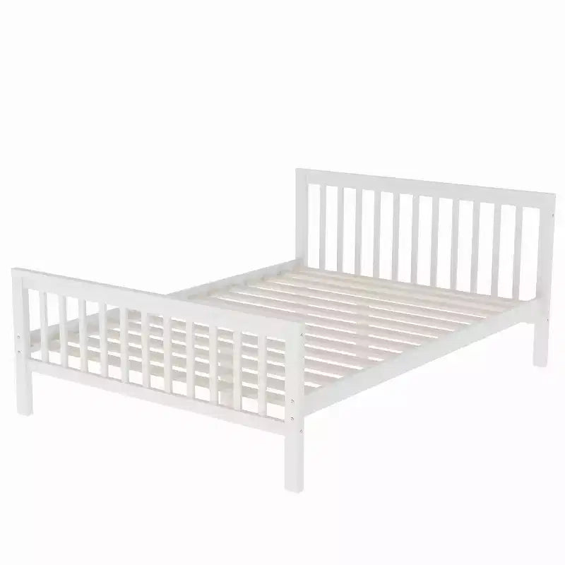 97.2''L 78.4''W Moderno letto a soppalco in legno per due persone con scale contenitore