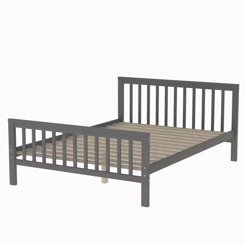 97.2''L 78.4''W Moderno letto a soppalco in legno per due persone con scale contenitore