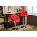 Sgabelli da bar regolabili in altezza Glasgow Contemporary Tufted Hydraulic, rossi