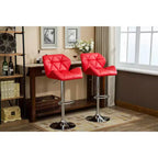 Sgabelli da bar regolabili in altezza Glasgow Contemporary Tufted Hydraulic, rossi