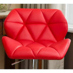 Sgabelli da bar regolabili in altezza Glasgow Contemporary Tufted Hydraulic, rossi