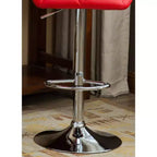 Sgabelli da bar regolabili in altezza Glasgow Contemporary Tufted Hydraulic, rossi