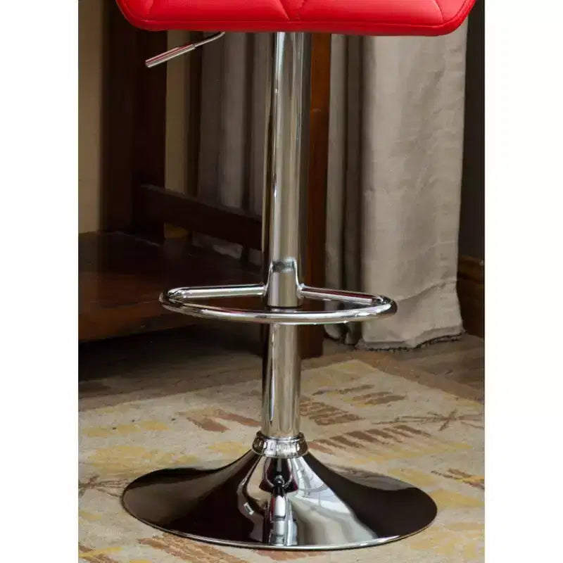 Sgabelli da bar regolabili in altezza Glasgow Contemporary Tufted Hydraulic, rossi