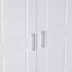Mobile Contenitore in Stile Minimalista con Ante Doppie e Ripiani Regolabili per Bagno, Ufficio - Bianco