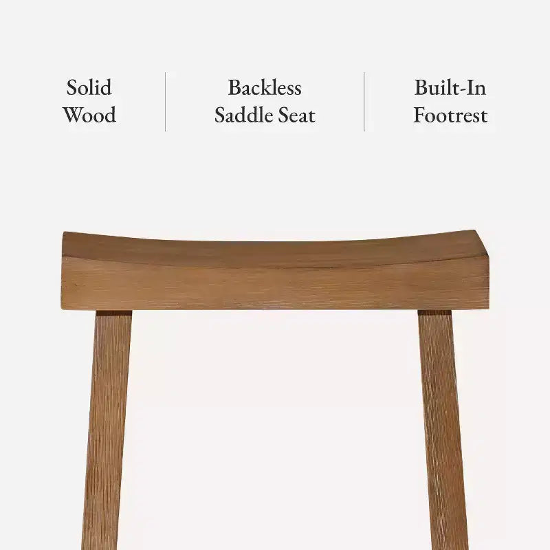 Sgabello da banco in legno senza schienale Vincent 27