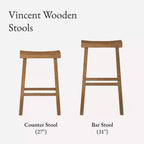 Sgabello da banco in legno senza schienale Vincent 27