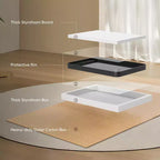 Grande Specchio da Bagno in Alluminio 39x29 Pollici, Specchio da Trucco Anti-Appannamento con Vetro di Sicurezza, Nero