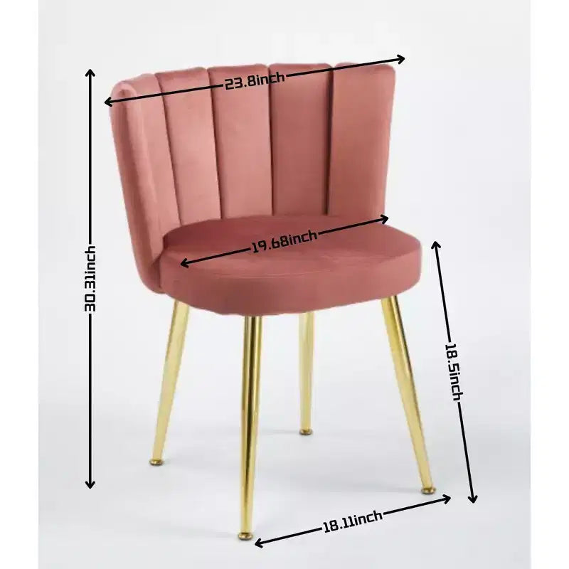 Poltrona moderna, con gambe in ferro color oro, velluto e schienale comodo