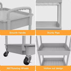 Carrello scorrevole a 5 ripiani con cassetto, organizer mobile salvaspazio per cucina - Capacità 150 kg