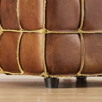 Poggiapiedi versatile in vera pelle