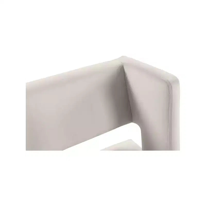 Sgabello da bancone Caleb in velluto crema