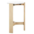 Tavolino Pisa in marmo - ACC3733A - Bianco/Naturale
