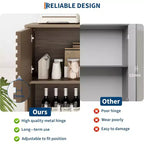 Mobile contenitore scanalato da 43" con ante scorrevoli - Organizzatore a 3 ripiani regolabili per soggiorno e cucina