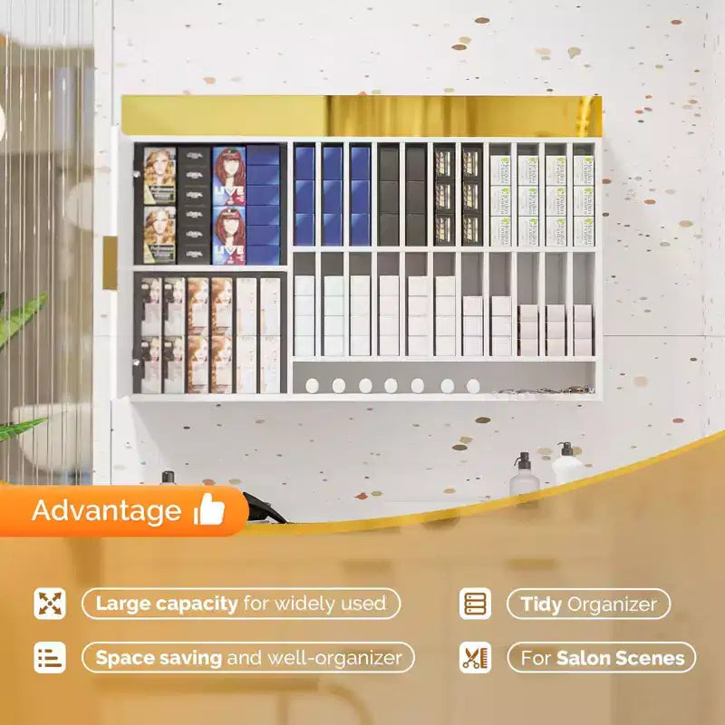 Armadietto con Organizer a Parete per Tinte per Capelli