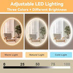 27.5 Scrivania da trucco estensibile con specchio LED e sgabello