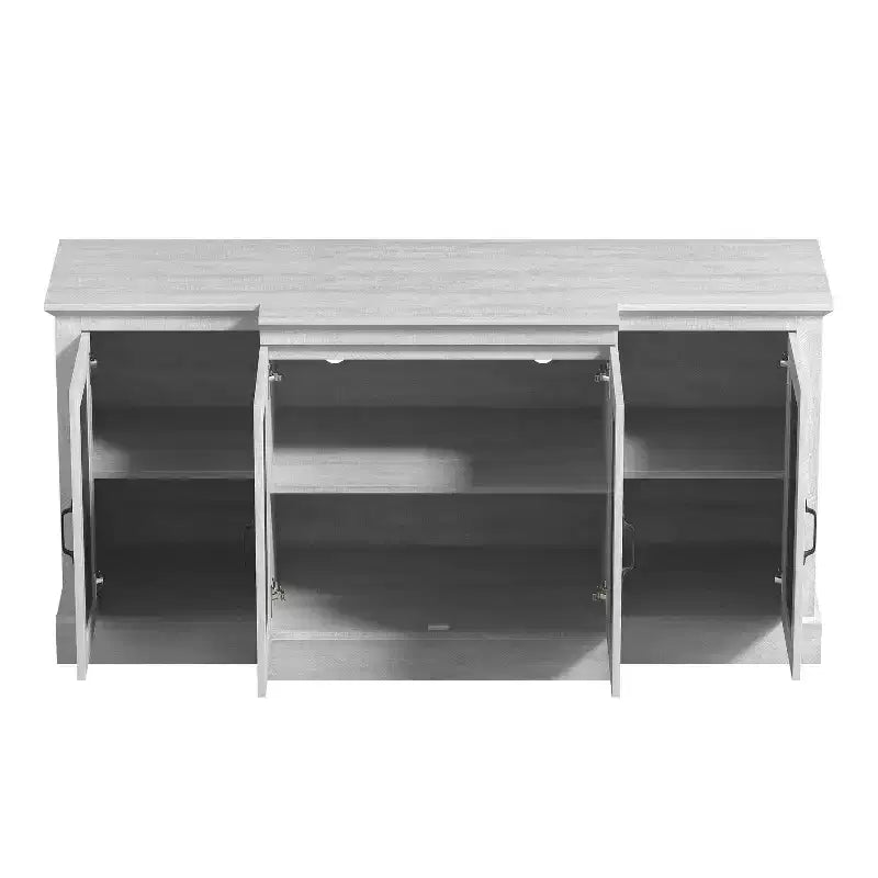 Credenza larga Calidia a 4 ante - Quercia grigia polvere