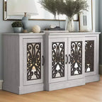 Credenza larga Calidia a 4 ante - Quercia grigia polvere