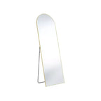 HomeRoots 63 Gold Metal Arch Freestanding and Wall Mount Framed Full Length Mirror