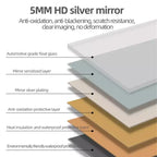 Specchio da bagno illuminato antiappannamento Brin Modern da 48'' con 3 colori e 5 livelli di luminosità regolabile