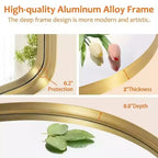 Specchio a figura intera a forma di arco arrotondato Gold da 31,5 x 70,87 pollici in lega di alluminio senza supporto per la decorazione della parete del soggiorno e della camera da letto