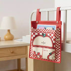 Borsa portaoggetti sospesa con stampa a casetta giocosa e cinghie a clip 39x30cm