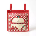 Alilang Hanging Storage Bag with Playful House Print and Snap-On Straps 15.5x12in