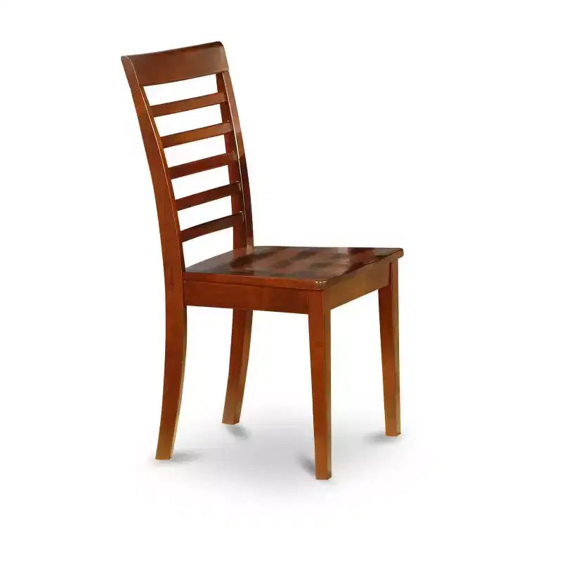 Set da pranzo in legno massiccio a 5 pezzi con finitura mogano - 4 posti a sedere