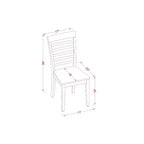 Set da pranzo in legno massiccio a 5 pezzi con finitura mogano - 4 posti a sedere