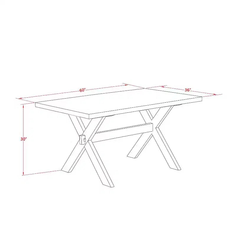 Tavolo da pranzo 7 pezzi con piano in legno massello finitura rovere naturale e 6 sedie
