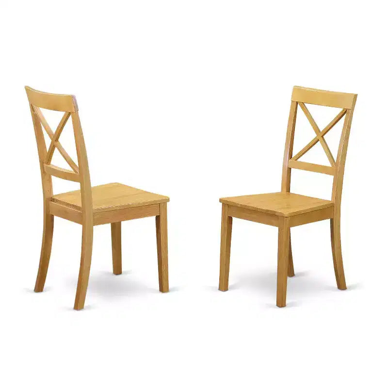 Set sala da pranzo da 5 pezzi in rovere naturale massiccio – con tavolo a ribalta – 4 posti