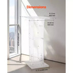Piantana leggio, leggio in acrilico da 43 pollici, leggio portatile per laptop con ampia superficie di lettura e ripiano portaoggetti, fermalibri, trasparente
