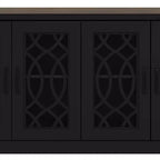 Mobile TV Galano con contenitore e motivo decorativo intagliato 151,4 L 39,9 P 74,4 H cm