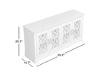 Mobile TV Galano con contenitore e motivo decorativo intagliato 151,4 L 39,9 P 74,4 H cm