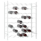 vidaXL Portabottiglie per Vino Scaffale Porta Bottiglie Organizzatore Conservazione Vino per Dispensa Cucina Metallo