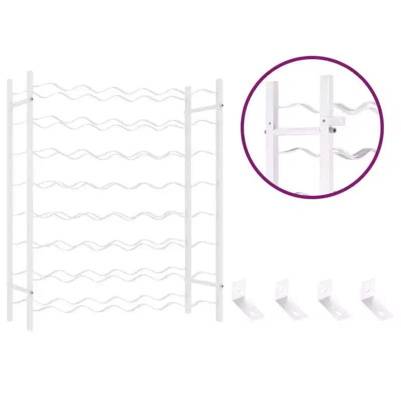 vidaXL Portabottiglie per Vino Scaffale Porta Bottiglie Organizzatore Conservazione Vino per Dispensa Cucina Metallo