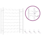 vidaXL Portabottiglie per Vino Scaffale Porta Bottiglie Organizzatore Conservazione Vino per Dispensa Cucina Metallo