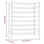 vidaXL Portabottiglie per Vino Scaffale Porta Bottiglie Organizzatore Conservazione Vino per Dispensa Cucina Metallo
