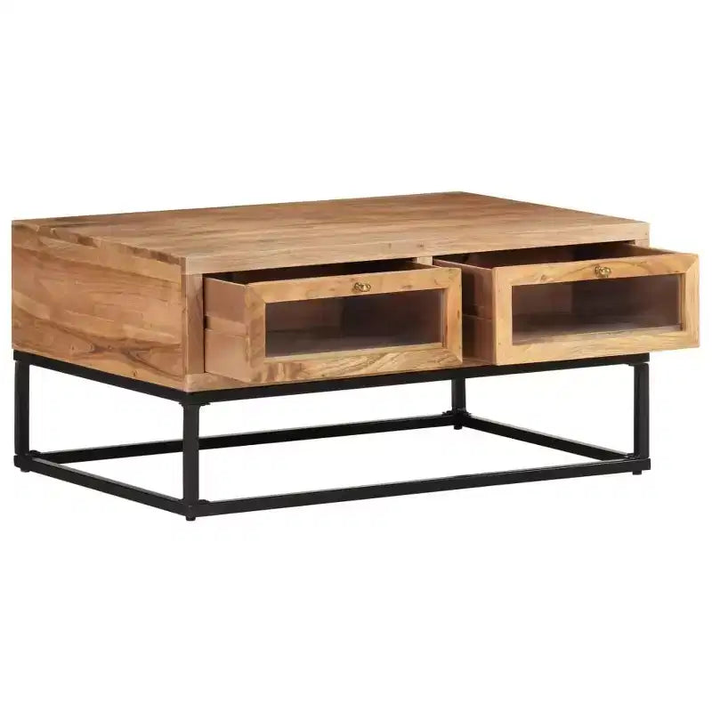 vidaXL Tavolino da caffè 90x60x40 cm in Legno Massello di Acacia