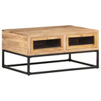 vidaXL Tavolino da caffè 90x60x40 cm in Legno Massello di Acacia