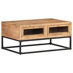 vidaXL Tavolino da caffè 90x60x40 cm in Legno Massello di Acacia