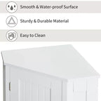 Mobile angolare da bagno a terra Clara moderno in legno a triangolo con ripiano regolabile